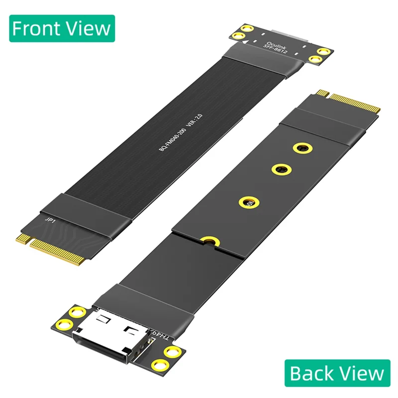 Top-Oculink 4I M.2 NVME zu Verlängerungskabel PCIE4.0 für SSD-Grafikkarte M.2 M Schlüssel zu SFF-8612-Adapter
