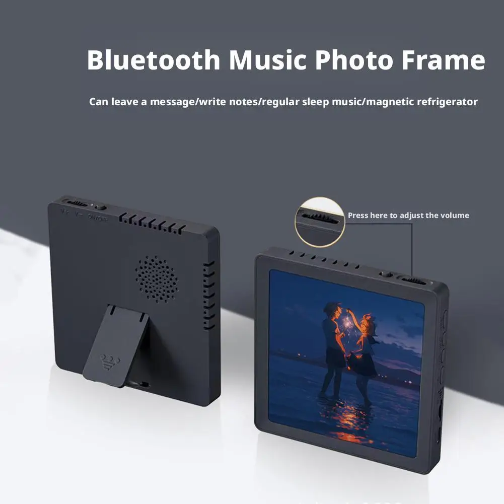 Music Fridge Magnet With Photos Music Frame Bluetooth Speaker Personalized Music Audio Support Recording TF Card Playback