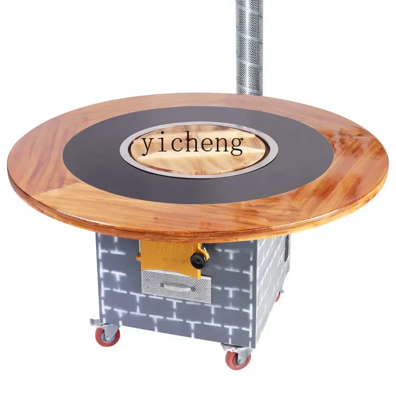 

ZK outdoor rural large iron pot stove household iron pot stew stove table