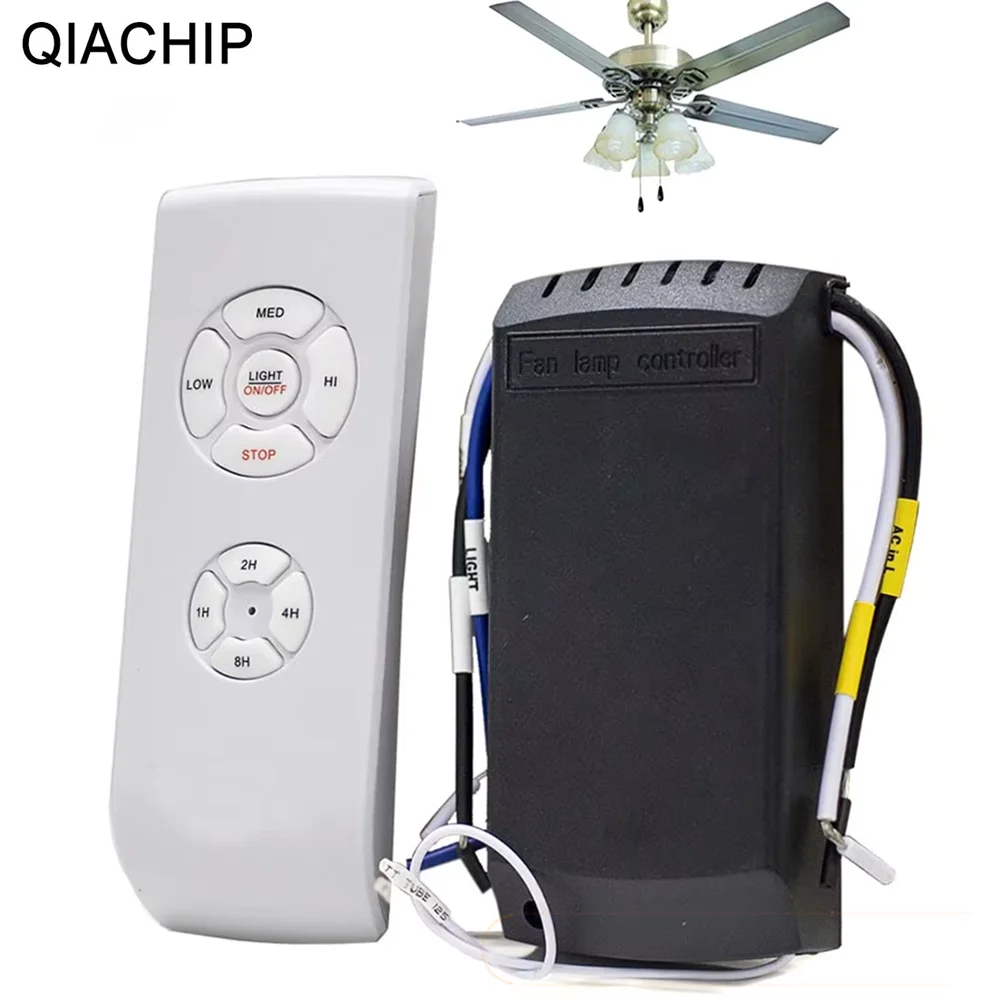 Ceiling Fan Light Remote Control Switch AC 110V 220 3 Speed Timing T​4 5uF Wireless Remote Controls For Fan Lamp Light Diy Kit
