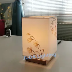 E27 base Wood Table Lamps Japanese Style Wooden desk Lamp Bedside Lamp with Shade Book lights for Bedroom Living Room