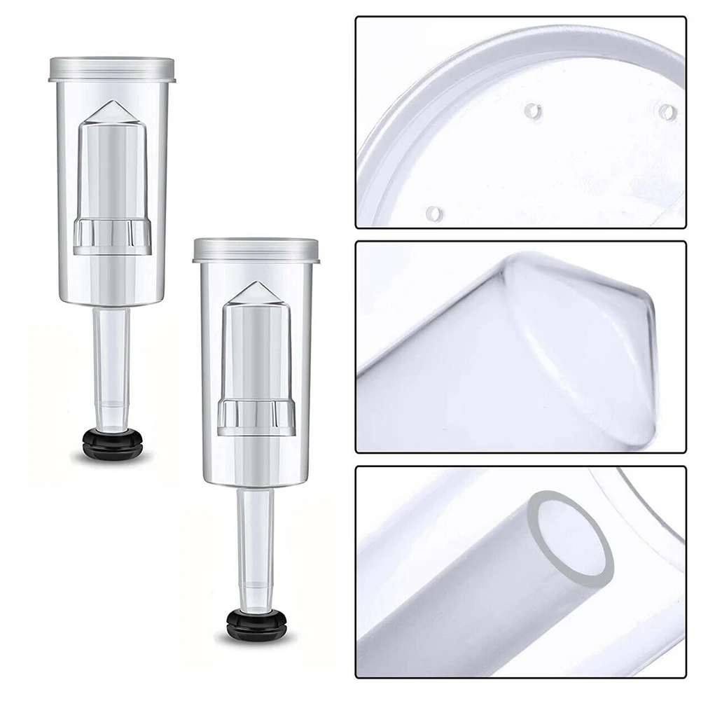 2pcs Homebrew Beer Cylinder Fermentor Air LockOne Way Exhaust Water Sealed Check For Home Beer Fermentation Wine Making Brewing