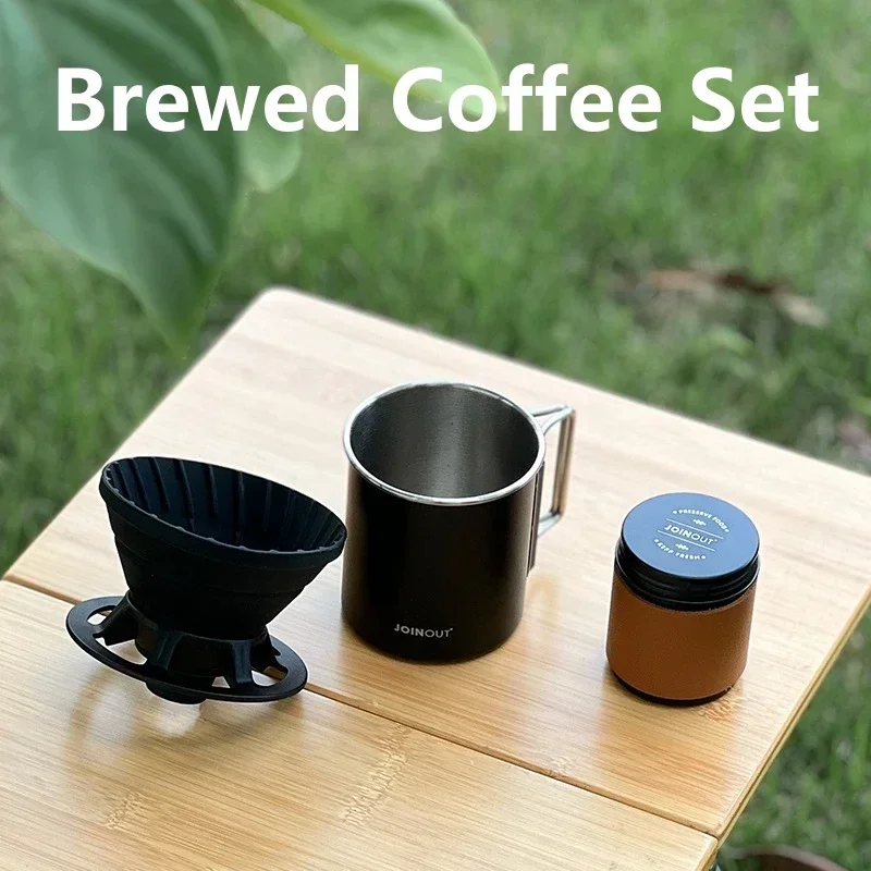 

Coffee Equipment suit Portable Hand Brewed Coffee Set Coffee Manual Grinder Complete Set for Outdoor Travel Camping Gift Box