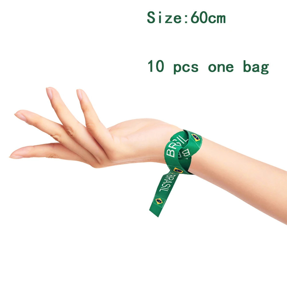 Flagnshwo 10 pcs 100% Stain Brazil Flag Tape