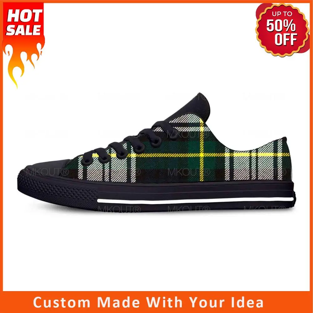 

Кроссовки мужские/женские в шотландскую клетку, с 3D принтом