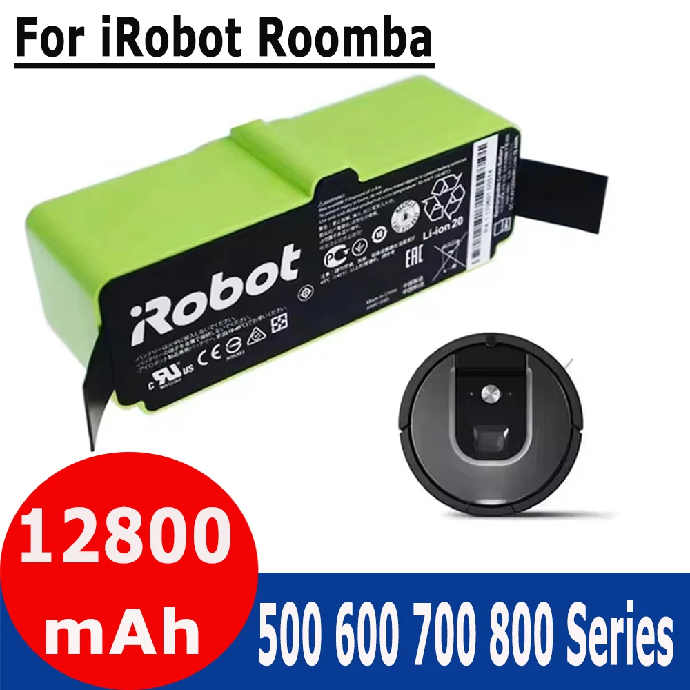 

Аккумулятор высокой емкости 12800 мАч для iRobot, совместимый с Roomba 600 700 800 900 Series 960 895 890 860 695 680 690 675 640 614