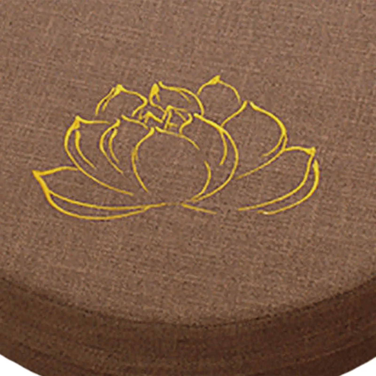Round Linen Meditation Seat Cushion Pouf Floor Pillow Yoga Mat for Chair Window Decor