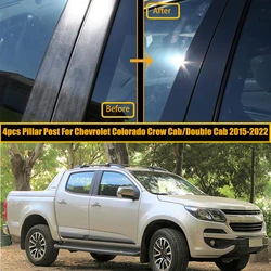 Car Glossy Piano Black Pillar Posts Door Window Trim Cover Sticker Styling for Chevrolet Colorado/GMC Canyon 2015-2022