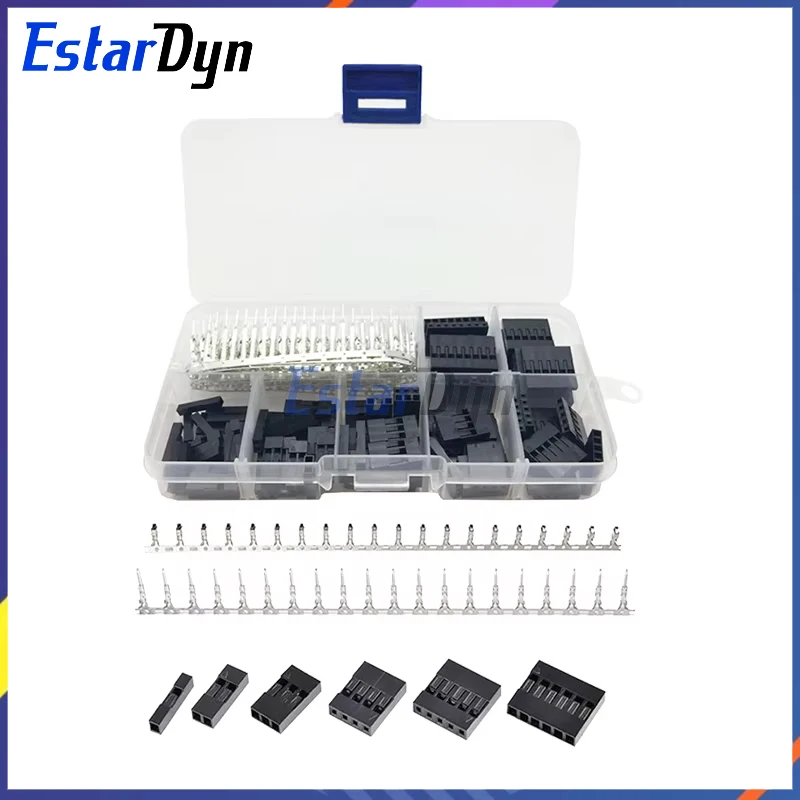 310pcs Dupont Jumper Wires Kit, 2.54mm Pin Headers 1-8 Pin Male/Female with Housing for Raspberry Pi Breadboard DIY
