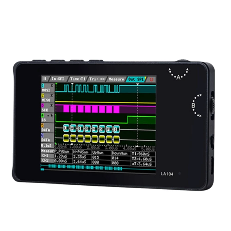 LA104 Digital Logic Analyzer Screen 4 Channels Oscilloscope SPI IIC UART Programmable 100M Sa/S Max Sampling Rate