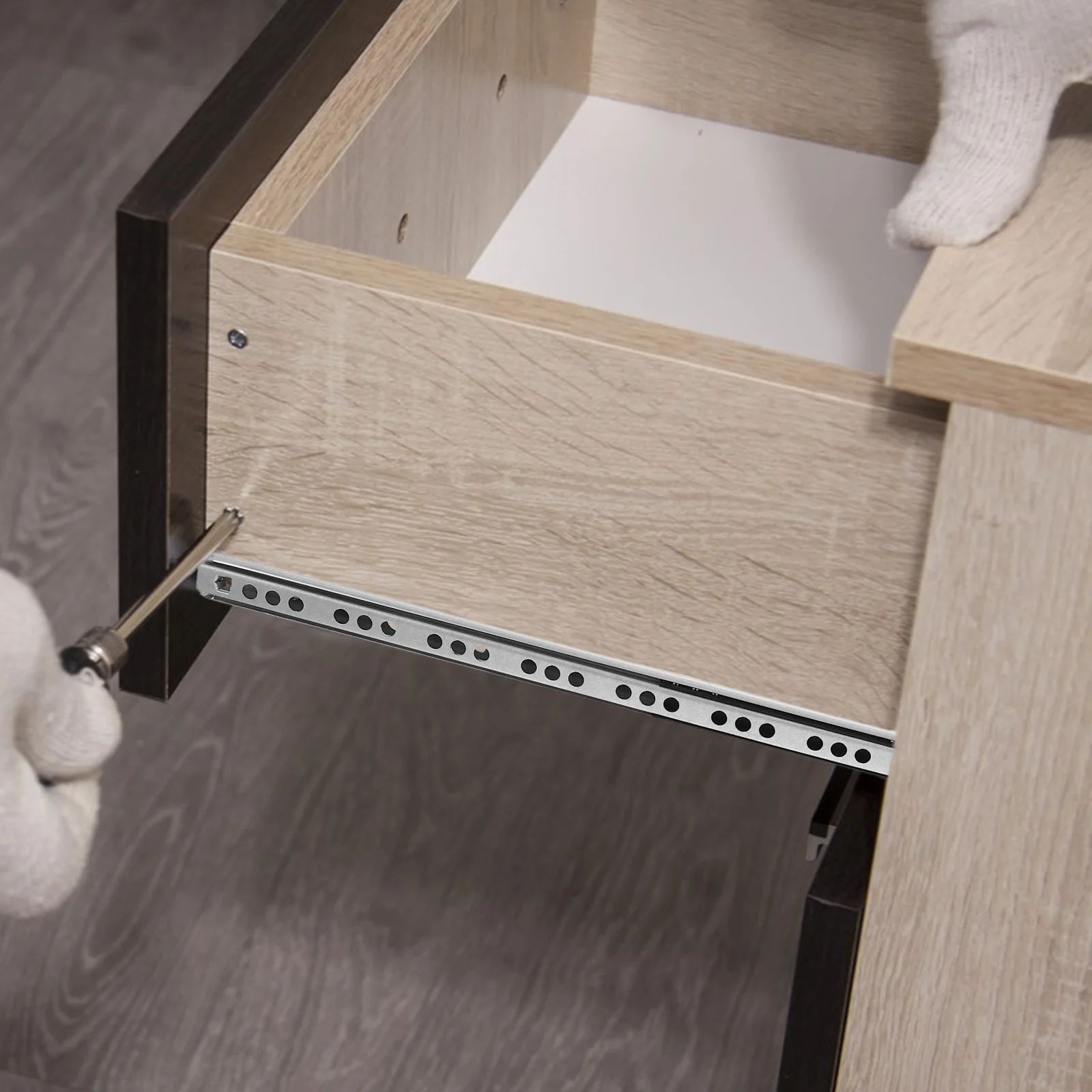 

4Pairs Silent Damping Metal Drawer Slide Rails Precision Bearing Soft Close Heavy Duty Kitchen Cabinet Drawer Slides Noise-Free