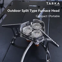 TARKA-estufa de Gas para acampar, quemador de Gas de 3 cabezales de 5800w, horno de fuego fuerte para turistas, equipo de escalada y senderismo, utensilios de cocina para Picnic
