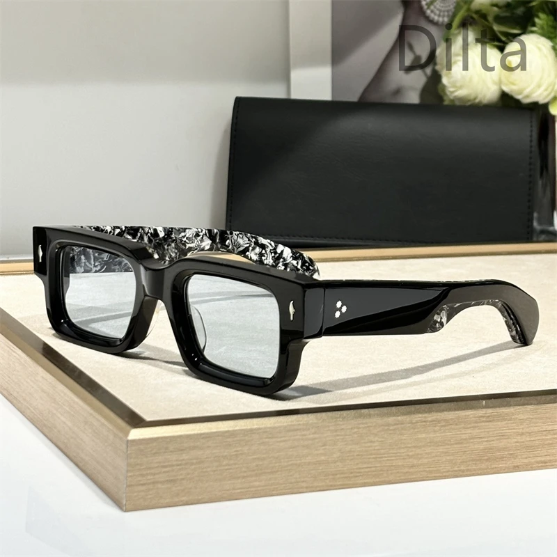 

JMM Luxury Brand Jacques ASCARI Male's Sunglasses man Rectangle Retro Outdoor Thick Acetate 선글라스 Retro Vintage Glasses For Sun