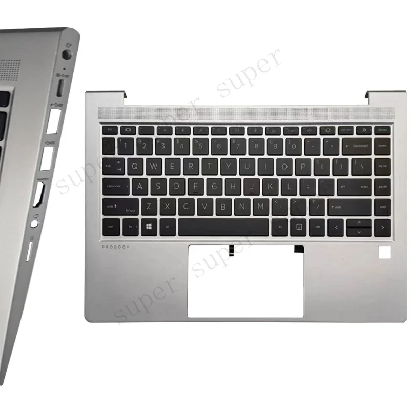 New For Probook 440 445 G8 G9 G10 US/UK/LA/FR/RU Backlit Keyboard Palmrest Upper Cover With SD Interface Computer Replace Parts
