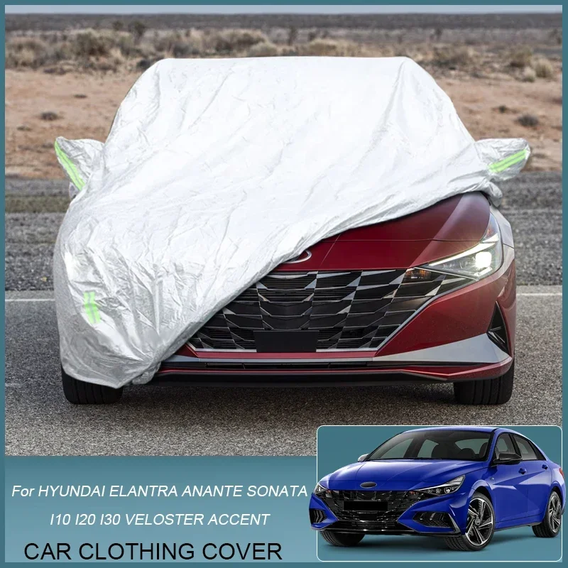 Full Car Cover Rain Frost Snow Dust Waterproof For Hyundai Veloster Accent Solaris Elantra Avante CN7 MD AD I10 I20 I30 Sonata