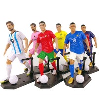 6pcs C.Ronaldo Messi Mbappe star of football figurines, fan supplies, and souvenirs for Real Madrid and Barcelona
