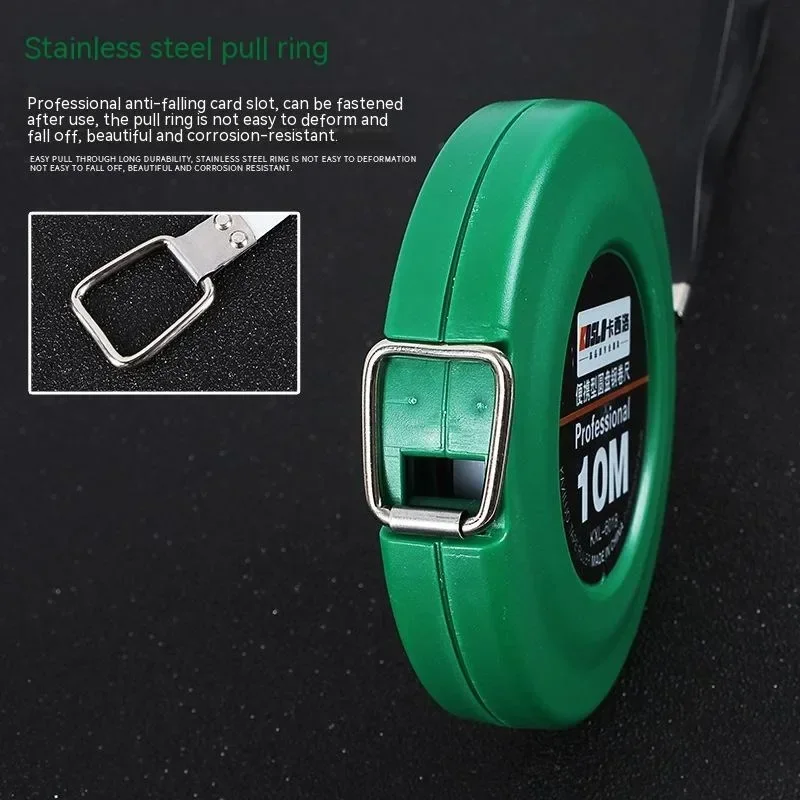 10-50m Portable Disc Steel Tape Measure with Concealed Rocker Precision Engineering Measuring Round Disk Ruler Profession Tools