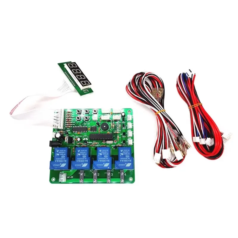 4-Way coin-operated countdown time control board, timing board, can control 1 to 4 devices individually