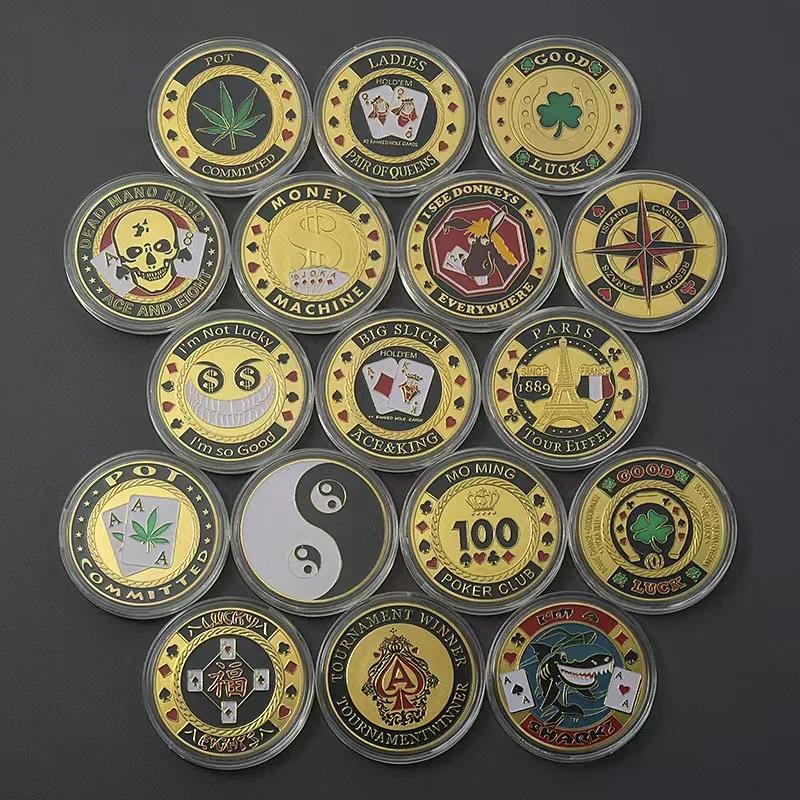 17pcs-set-texas-hold'em-texas-poker-metal-commemorative-coin-lucky-dealer-all-in-chips-art-collection-challenge-coins-gift
