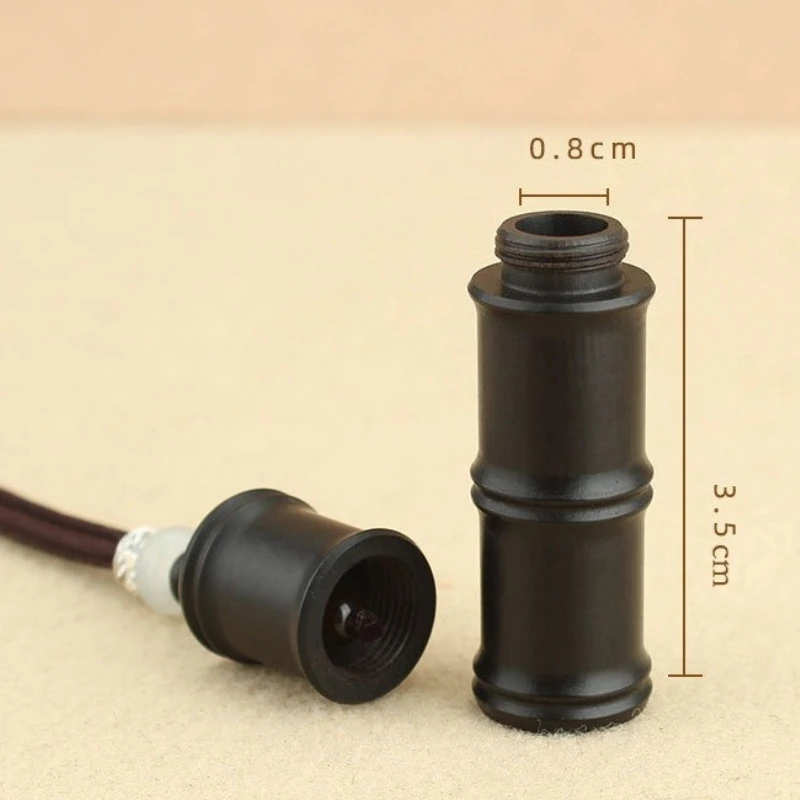 DIY Ebony Wood Zhujie Gawu Box Letter Pendants Necklace Wish Bottle Essential Oil Aroma Diffuser Vintage Sweater Chain
