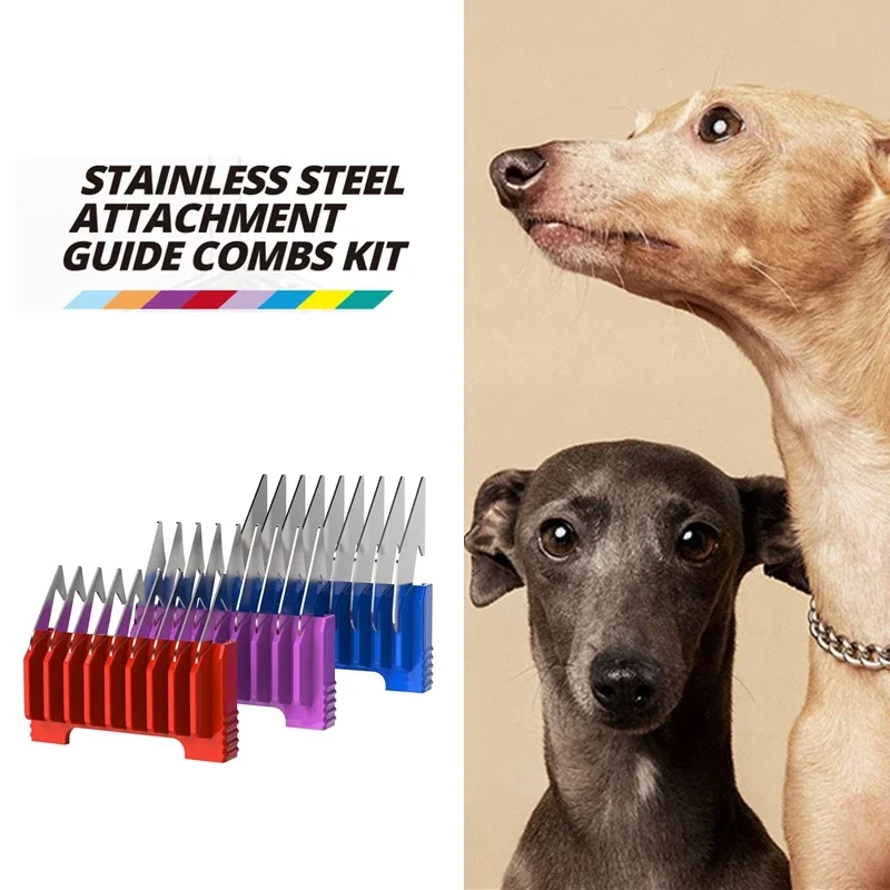 8pcs Animal metal Comb set For Wahl Professional Pet/Dog/Cat/Horse Clipper Arco,Bravura,Chromado,Creativa,Figura,Motion