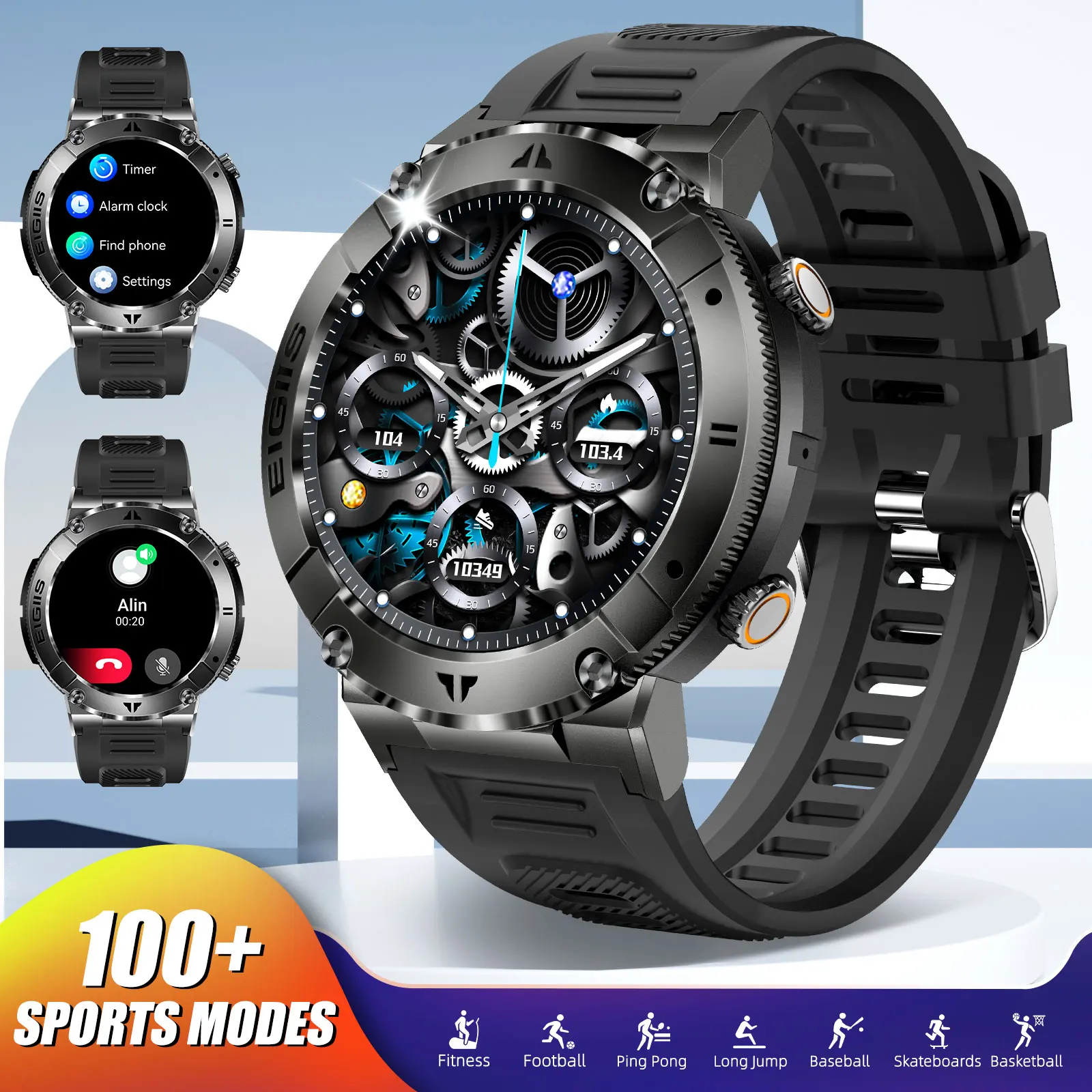 LaNikar Smart Watch Men TFT Display Bluetooth Call Blood Pressure Sport Fitness Health Monitor Custom Dial Waterproof Smartwatch