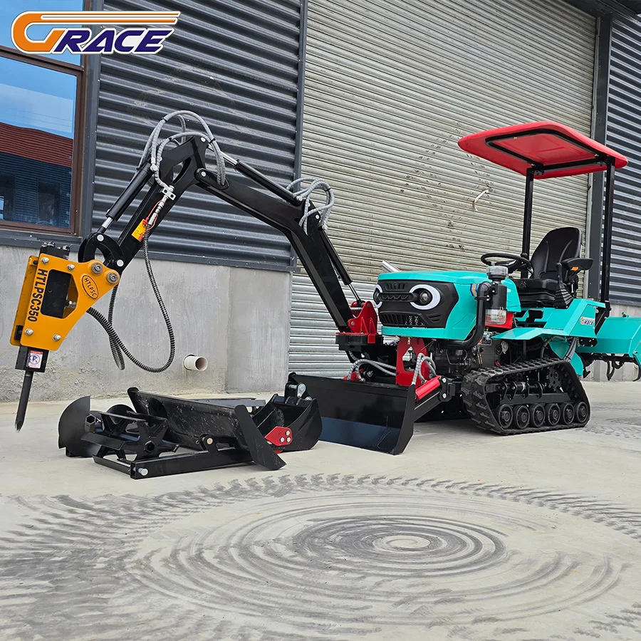 Customize Portable Tractor With Flail Mower Small Farm Garden Use Fast Delivery