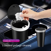 Car Trash Bin ABS Car Interior Rubbish Box Garbage Container Car Cup Holder Trash Can Auto Ashtray Dust Organizer Storage Barrel
