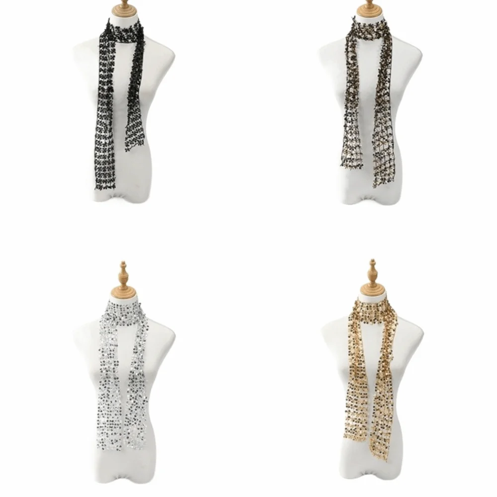Mode Pailletten Pailletten Sjaal Bloemvorm Kwastje Buikdansen Sjaal Veelkleurige Dansaccessoires Tailleketting Dames