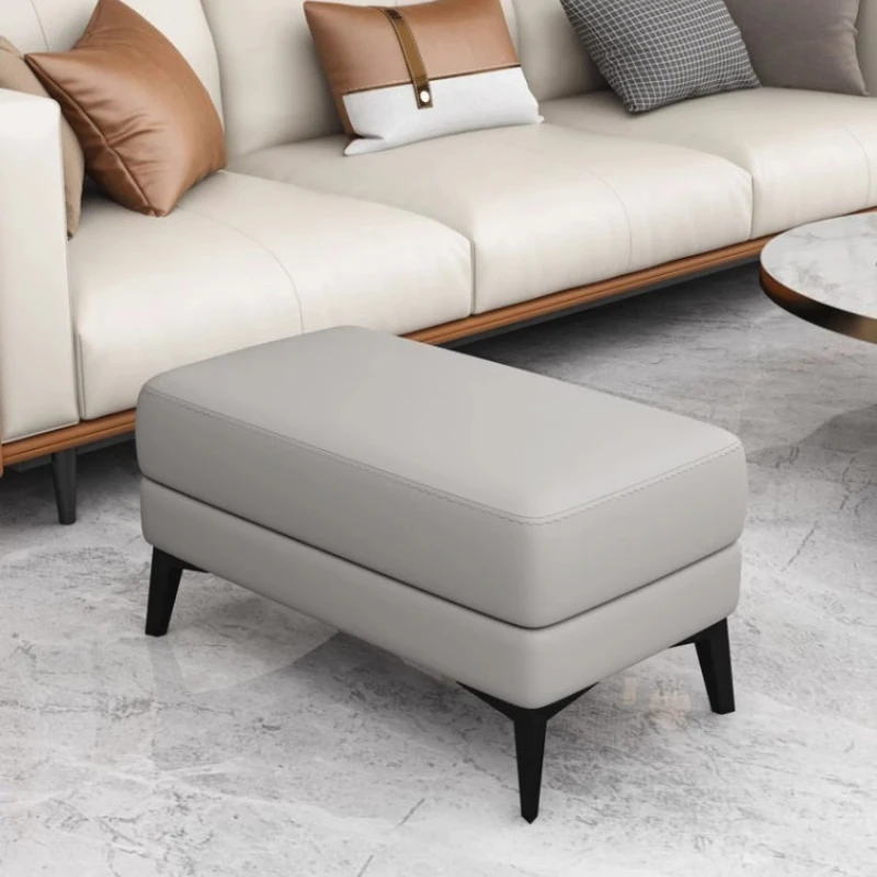

Comfortable Sofa Ottoman for Living Room Entryway Shoe Stool Minimalist Bedside Bench Long Narrow Footrest Pouf for Small Spaces