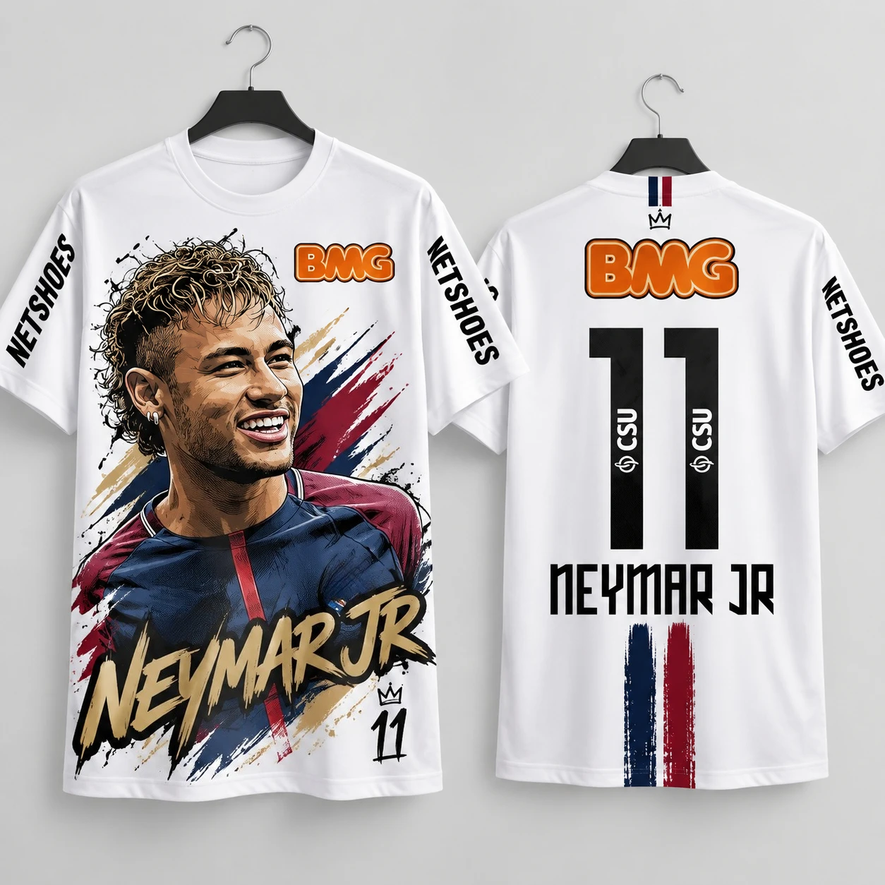 2026 Neymar Retro Soccer Jersey Men T Shirt 11 Number Player Print Black Short Sleeve Casual Football Fan Streetwear