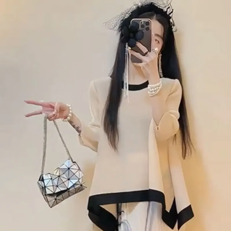 تي شيرتات هاراجوكو بأكمام ثلاثة أرباع للنساء ، أطقم ملابس نسائية بقصة ضيقة ، جميع التنورات المطابقة ، فضفاضة مطبوعة ، عصرية غير رسمية ، أنيقة ،