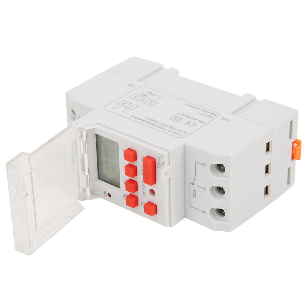 LCD Time Relay, 12V DC 30A Weekly Timer Switch LCD On Off Control with Countdown Function