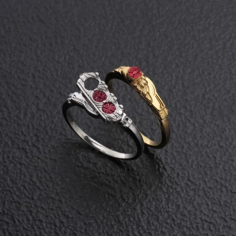 Masked Rider OOO TAJADOL Set Ring Woman Kamen Rider Design Fashion Rings Man Anime Accesorios Cosplay Zinc Alloy Unisex Jewelry