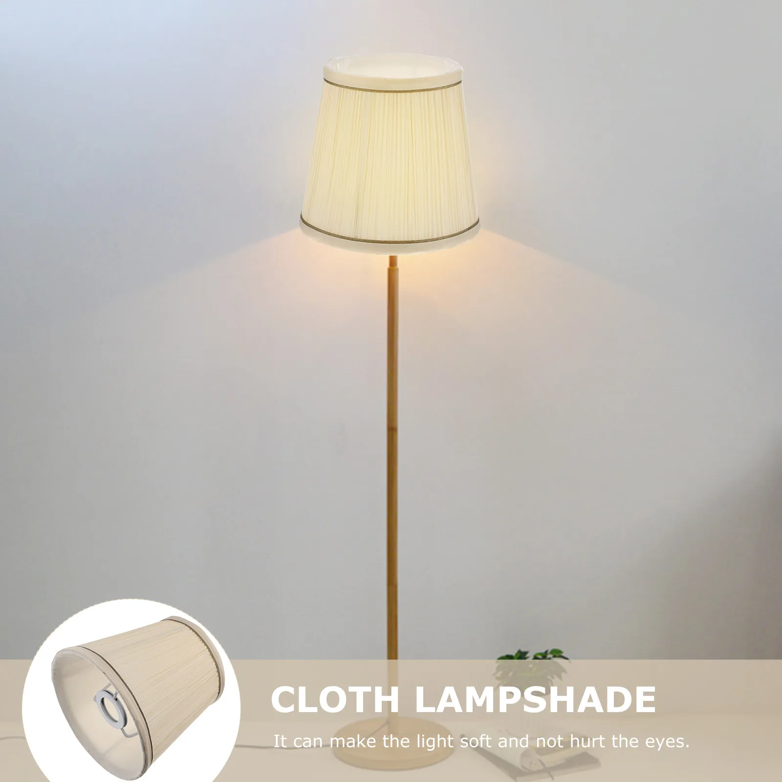 

1Pcs Cloth Lampshade Elegant Fabric Lamp Shade for Chandelier Pendant Light Modern Home Decor Sturdy Metal Support Gentle Light