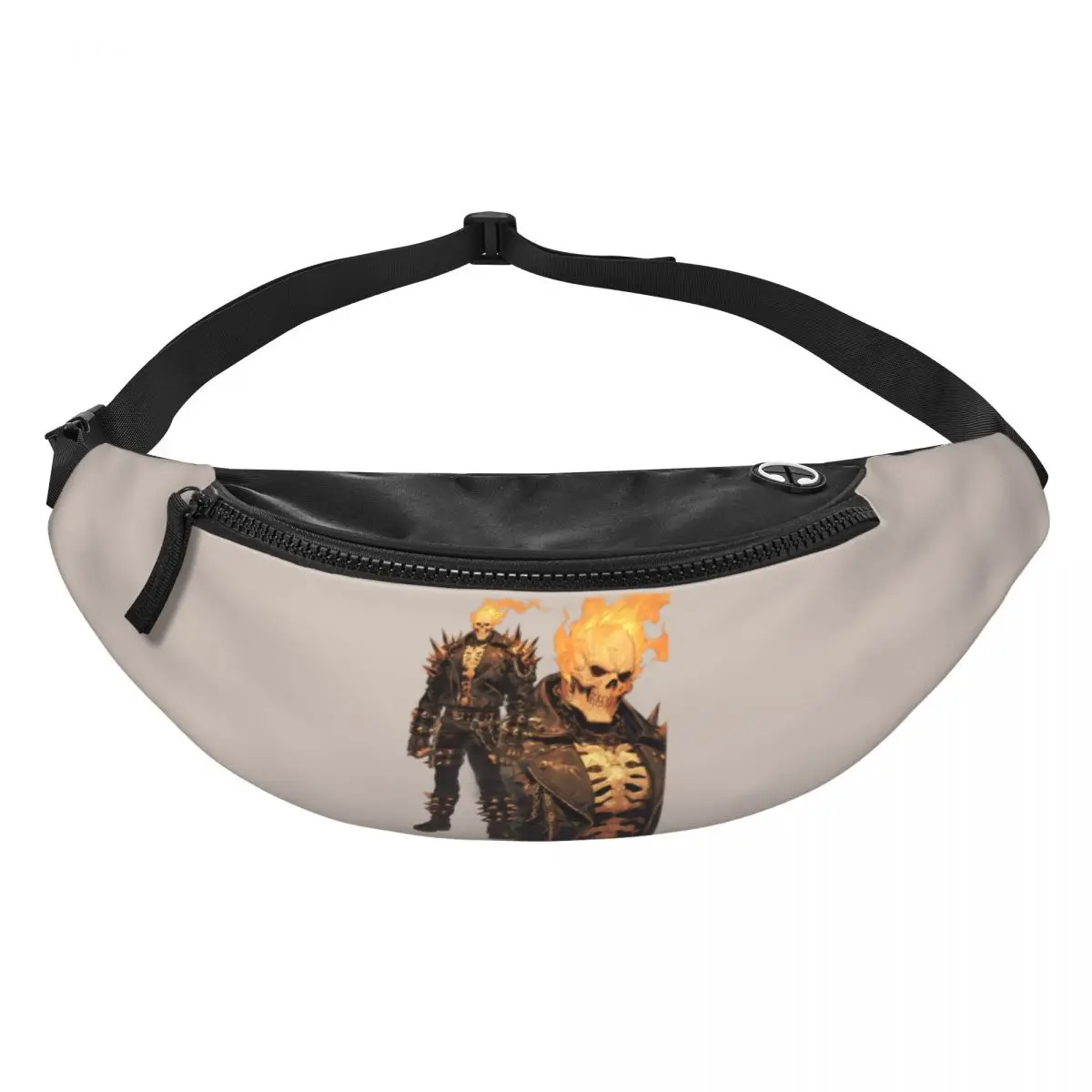 Custom Cool Ghost Rider Fanny Pack Women Men Crossbody Waist Bag for Running Phone Money Pouch