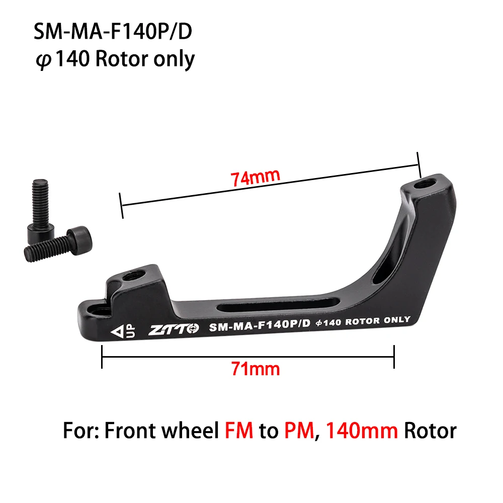 ZTTO Gravel Road Bike Brake Adapter Flat Mount 34mm 71mm To Post Mount 74mm 140mm 160mm Rotor Bicycle Caliper Converter