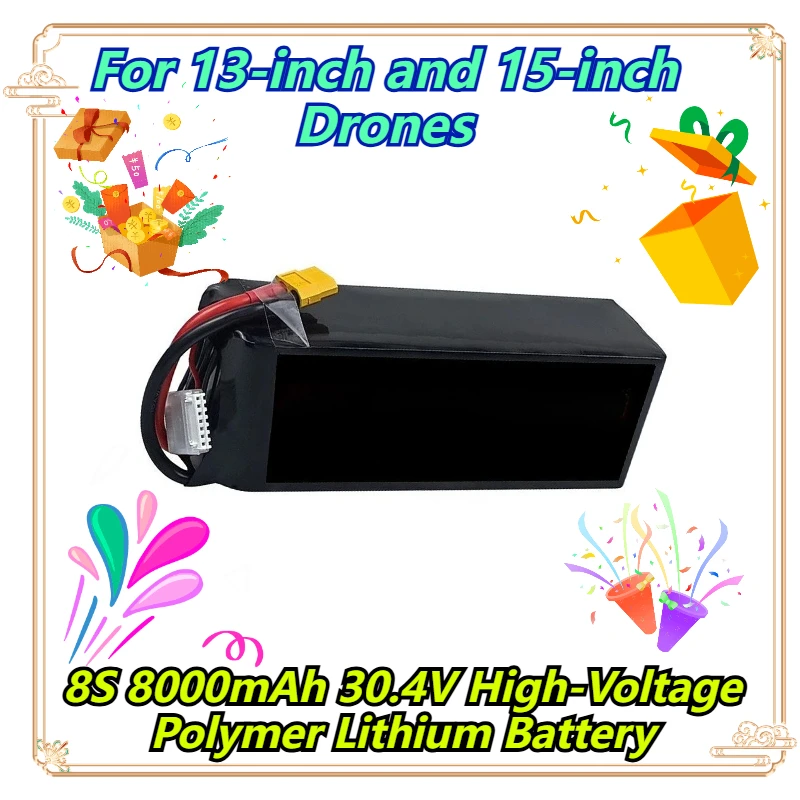 

8S 8000mAh 30.4V High-Voltage Polymer Lithium Battery For 13-inch and 15-inch Drones