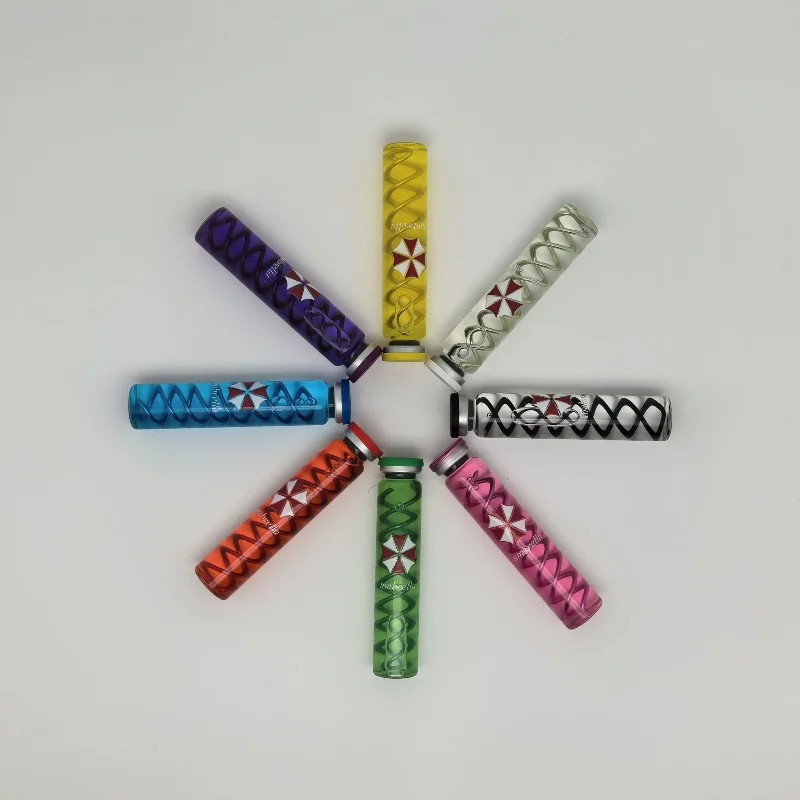 Novo estilo 1 conjunto de 8 cores feito à mão Resident Evil T-Virus amostra frasco réplica |   Brinquedo colecionável modelo diy – presente de aniversário8