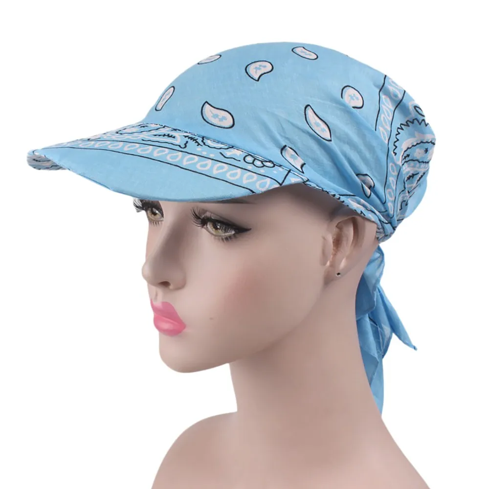 Muslim Retro Floral Cotton Towel Cap Turban Baseball Hat Wra
