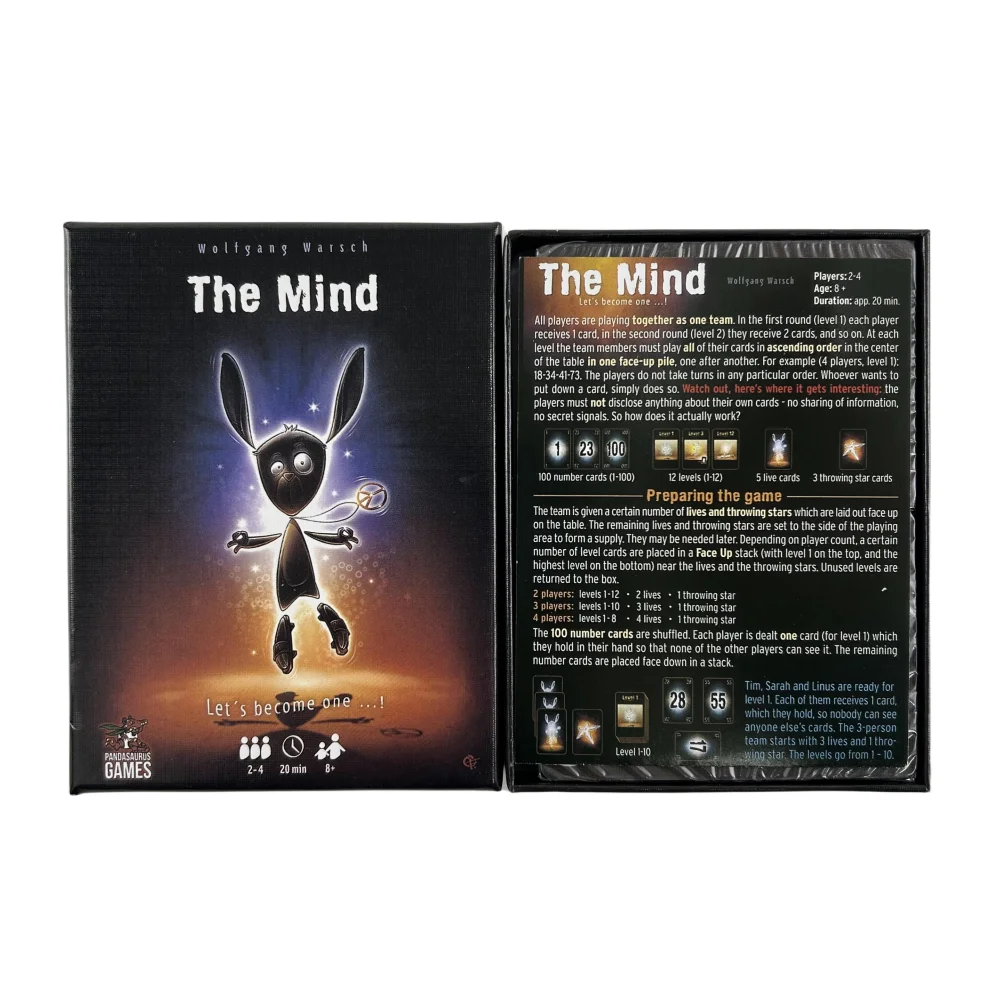 The Mind Card Game Para Festa, Puzzle Board Game, Team Experience, Jogo interativo