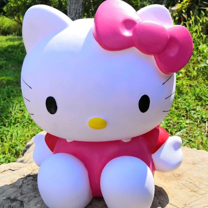 Sanrio Kitty Cat Oversized Fall-resistant Piggy Bank Birthday Gifts Cartoon High-capacity Hello Kitty Kitty White Japanese Gifts