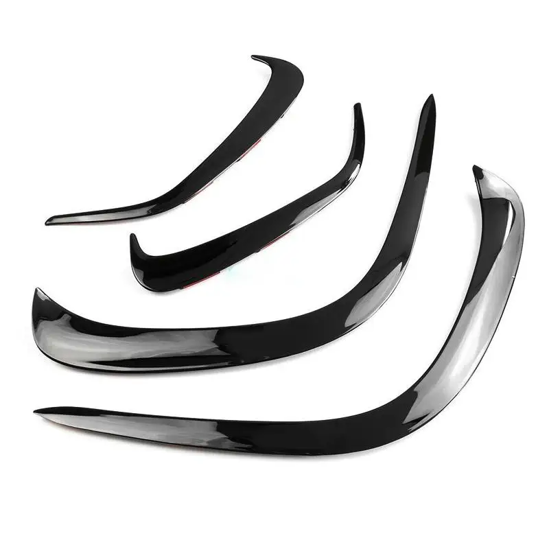 4pcs/Set Black Car Front Rear Bumper Fog Light Eyebrow Eyelid Cover Trim ABS Fit for Mercedes Benz GLE W167 V167 2020 2021