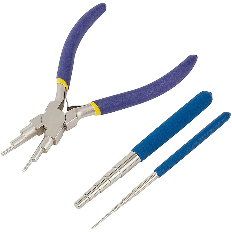 

Winding Tool Kit With Winding Mandrel And 6-In-1 Ring Making Pliers For Jewelry Winding And Jump Ring