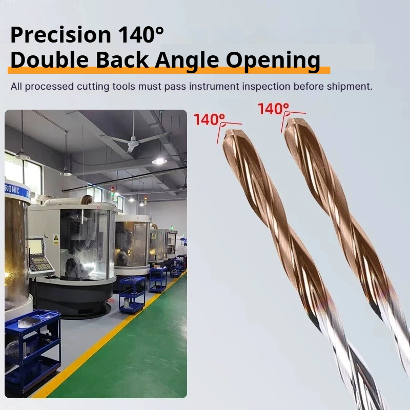 8D/12D HRC65° Carbide Drill Bits 2-16mm D4-D16, Internal Coolant, Extended Reach, Precision Metal Drilling