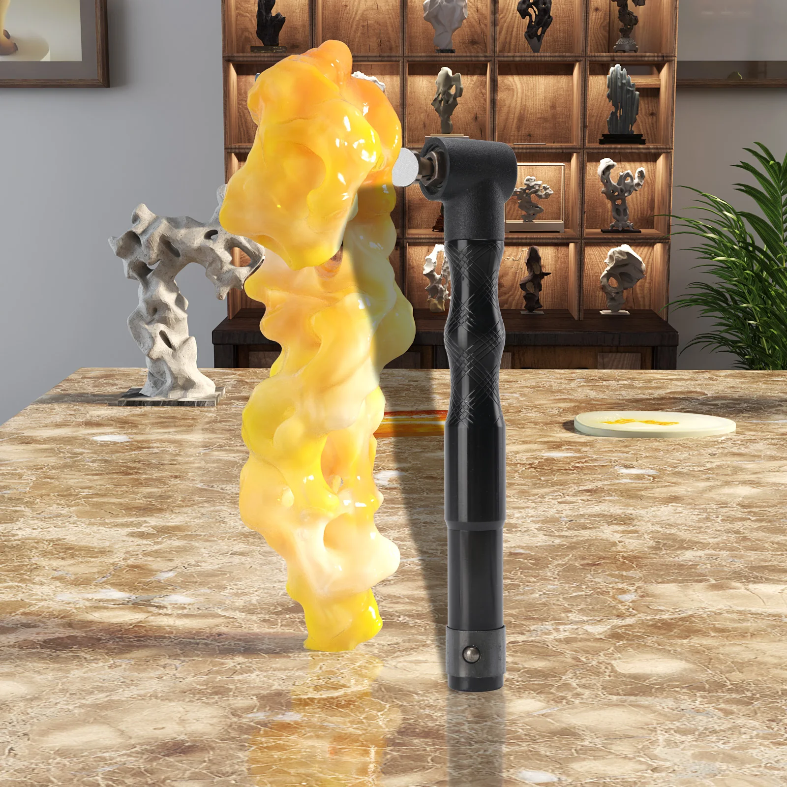 1 세트 90도 핸드 피스 + 드릴 척 그라인더 용 스테인레스 샤프트 전기 90도 팔꿈치 그라인더 핸들 연삭기