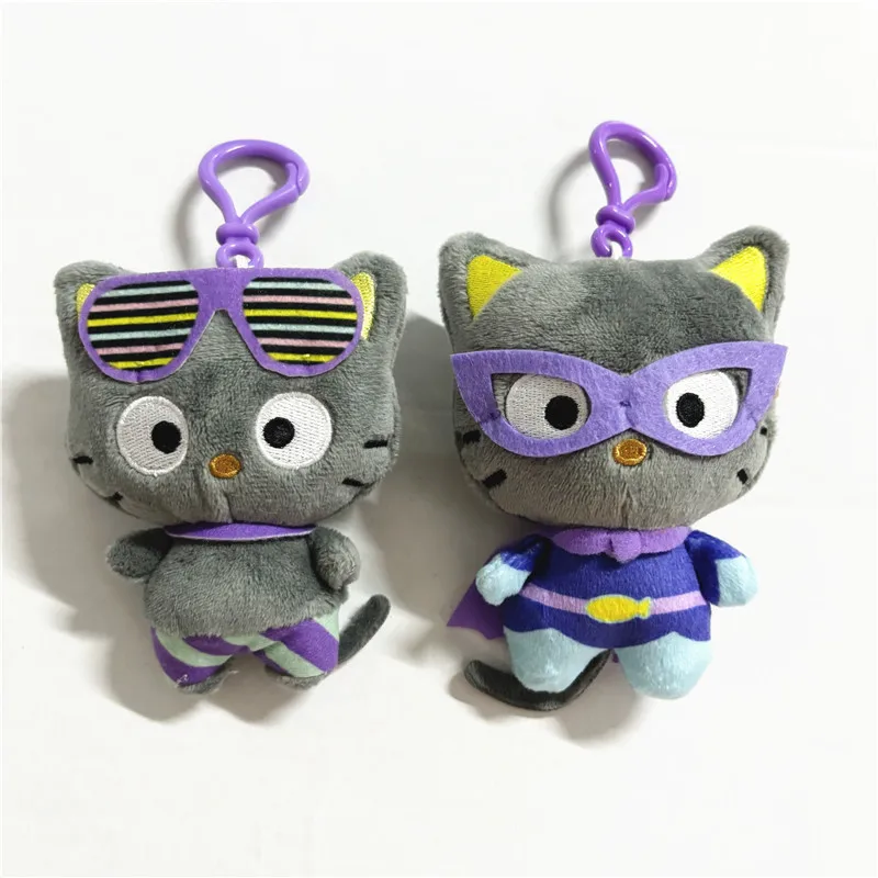 New Cute Chococat Black Cat Plush Keychain Chains Small Pendant Kids Stuffed Toys For Children 10CM