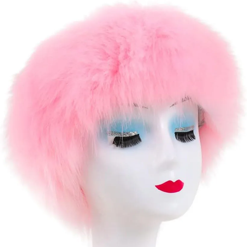 Winter Girl Thick Furry Hairband Women Girl elastic adjustable faux fur Headband
