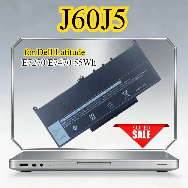 J60J5 Rechargeable Battery Compatible for Dell Latitude E7270 E7470 55Wh