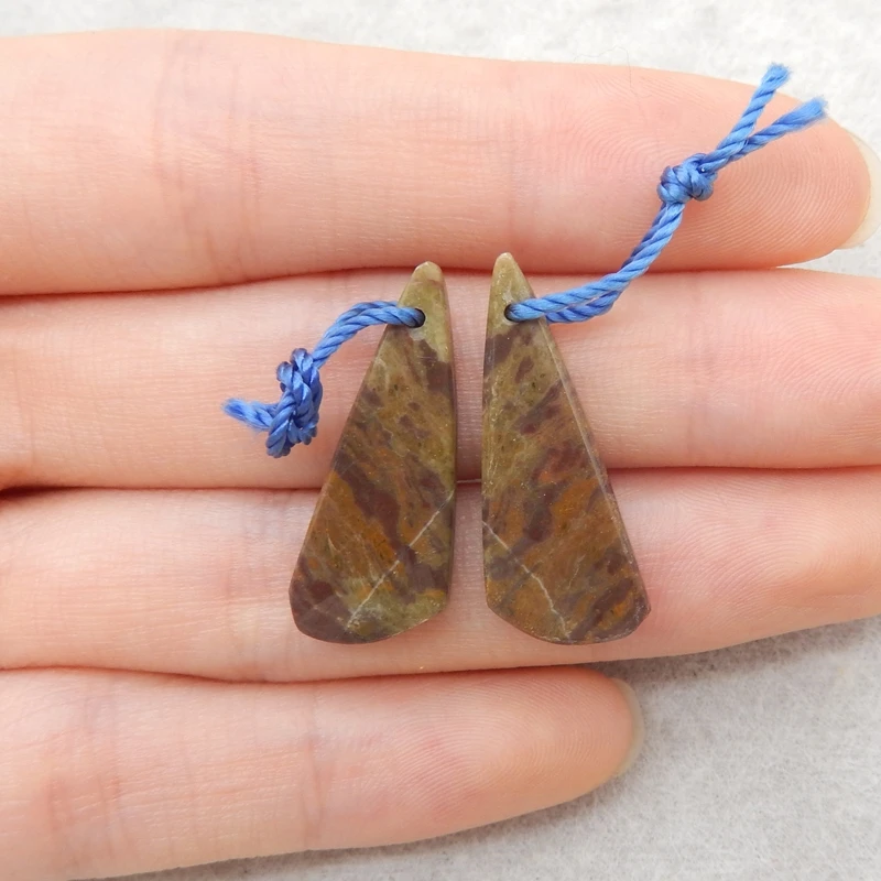 Mushroom Jasper Heart-Shaped Pendant Earthy Marbled Gemstone Jewelry Component for Handmade Bracelets And Necklaces